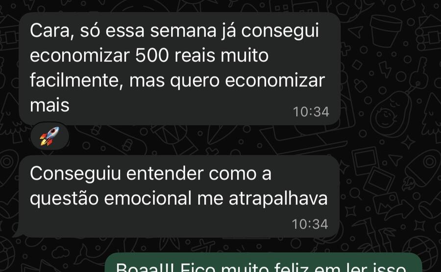 Depoimento do Vagner: economizou 500 reais em uma semana